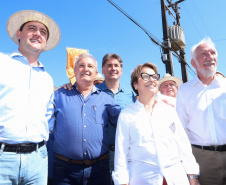 O governador Carlos Massa Ratinho Junior recebe a ministra da Agricultura, Pecuária e Abastecimento, Tereza Cristina, no Show Rural Coopavel. - Cascavel, 08/02/2019 - Foto: Rodrigo Félix Leal/ANPr