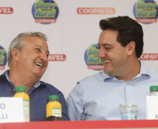 O governador Carlos Massa Ratinho Junior recebe a ministra da Agricultura, Pecuária e Abastecimento, Tereza Cristina, no Show Rural Coopavel. - Cascavel, 08/02/2019 - Foto: Rodrigo Félix Leal/ANPr