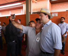 O governador Carlos Massa Ratinho Junior recebe a ministra da Agricultura, Pecuária e Abastecimento, Tereza Cristina, no Show Rural Coopavel. - Cascavel, 08/02/2019 - Foto: Rodrigo Félix Leal/ANPr