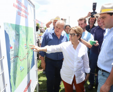 O governador Carlos Massa Ratinho Junior recebe a ministra da Agricultura, Pecuária e Abastecimento, Tereza Cristina, no Show Rural Coopavel. - Cascavel, 08/02/2019 - Foto: Rodrigo Félix Leal/ANPr