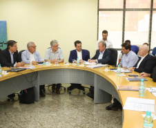 O governador Carlos Massa Ratinho Junior participou nesta segunda-feira (11) da primeira reunião ordinária de 2019 da diretoria da Organização das Cooperativas do Estado do Paraná (Ocepar), na sede da entidade, em Curitiba.  -  Curitiba, 11/02/2019. Foto: Rodrigo Felix Leal/ANPr