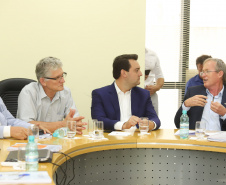  O governador Carlos Massa Ratinho Junior participou nesta segunda-feira (11) da primeira reunião ordinária de 2019 da diretoria da Organização das Cooperativas do Estado do Paraná (Ocepar), na sede da entidade, em Curitiba.  -  Curitiba, 11/02/2019. Foto: Rodrigo Felix Leal/ANPr
