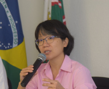 A médica o Ho Yeh Li, coordenadora da UTI e infectologista do Hospital das Clínicas de São Paulo, veio a Curitiba a convite da Secretaria de Estado da Saúde para falar sobre o combate da febre amarela em São Paulo.  -  Curitiba, 11/02/2019  -  Foto: Divulgação SESA