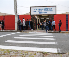 Escola Estadual São Cristóvão no início do ano letivo. Curitiba, 14/02/2019 -  Foto: Geraldo Bubniak/ANPr