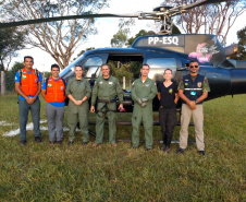 Equipe do Paraná durante resgates em Brumadinho (MG). Foto: Divulgação/ANPr