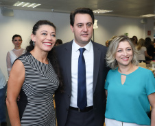 O governador Carlos Massa Ratinho Junior afirmou nesta sexta-feira (15) que o Governo do Estado vai incentivar negócios administrados por mulheres. Ele participou, em Curitiba, do encontro do grupo MEX Brasil – Espaço Mulheres Executivas e falou sobre o fortalecimento de linhas de crédito voltadas para o empreendedorismo feminino. Curitiba, 15/02/2019. Foto: Rodrigo Felix Leal/ANPr