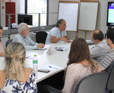 Cordenadores e técnicos dos Escritórios Regionais do Serviço Social Autônomo Paranacidade, órgão ligado à Secretaria de Estado do Desenvolvimento Urbano, participam a partir desta segunda-feira (18) da capacitação para uso do Portal dos Municípios do Paraná.  -   Curitiba, 18/02/2019  -  Foto: Divulgação SEDU