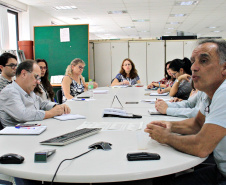 Cordenadores e técnicos dos Escritórios Regionais do Serviço Social Autônomo Paranacidade, órgão ligado à Secretaria de Estado do Desenvolvimento Urbano, participam a partir desta segunda-feira (18) da capacitação para uso do Portal dos Municípios do Paraná.  -   Curitiba, 18/02/2019  -  Foto: Divulgação SEDU