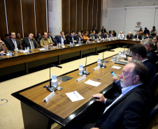 Reunião de secretariado, a pedido do governador Carlos Massa Ratinho Junior, a Controladoria Geral do Estado (GGE) editou uma resolução e solicitou a todos os secretários de Estado a divulgação das suas respectivas agendas nos portais institucionais das pastas. O objetivo é disponibilizar a ferramenta para consulta pública até o começo de março. Curitiba,19/02/2019 Foto:Jaelson Lucas / ANPr