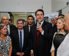 O governador Carlos Massa Ratinho Junior inaugura  a nova sede da Delegacia da Mulher e do Adolescente de São José dos Pinhais, na Região Metropolitana de Curitiba.Foto: Geraldo Bubniak/ANPr