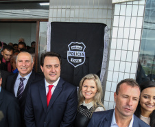 O governador Carlos Massa Ratinho Junior inaugura  a nova sede da Delegacia da Mulher e do Adolescente de São José dos Pinhais, na Região Metropolitana de Curitiba.Foto: Geraldo Bubniak/ANPr