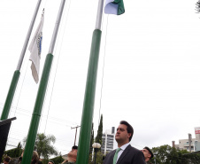 O governador Carlos Massa Ratinho Junior particip da cerimônia que comemora o 74º aniversário da tomada de Monte Castelo, na Itália, pela Força Expedicionária Brasileira, na Segunda Guerra Mundial. Foto: Gilson Abreu/ANPr