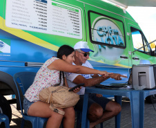 O Carnaval 2019 no Litoral do estado foi repleto de opções de lazer e de serviços gratuitos para os veranistas durante o feriado prolongado. Na área de segurança pública, houve redução dos casos de furtos (10%) e mais encaminhamentos (37,50%) por conta do aumento de abordagens (63,67%).  -  Litoral do Paraná, 05/03/2019  -  Foto: Soldado Emanuel Cunha