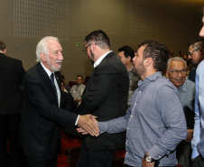 O vice governador Darci Piana na apresentação das diretrizes da Celepar nesta sexta-feira (15) no Teatro Bom Jesus em Curitiba.   Curitiba, 15/03/2019 -  Foto: Geraldo Bubniak/ANPr