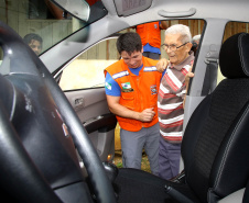 A Coordenadoria Estadual de Proteção e Defesa Civil realiza simulado de abandono com comunidade em área de risco de Morretes, no Litoral do Paraná.  -  Morretes, 16/03/2019  -  Foto: Jaelson Lucas/ANPr
