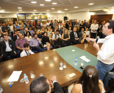 Governador Carlos Massa Ratinho Junior libera recursos para pavimentação asfáltica em Araucária.  -  Araucária, 20/03/2019  -  Foto: José Fernando Ogura/ANPr