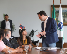 Governador Carlos Massa Ratinho Junior sanciona a lei que institui o Dia Estadual de Luta pela Eliminação da Discriminação Racial. A Lei define que a data será celebrada anualmente em 21 de março.  -  Curitiba, 21/03/2019  -  Foto: Rodrigo Félix Leal/ANPr