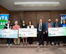 O Governo do Estado entrega os três principais prêmios do sorteio de fevereiro do programa Nota Paraná.  A solenidade de premiação acontece na Secretaria de Estado da Fazenda, em Curitiba nesta quinta-feira (21).   Curitiba, 21/03/2019 -  Foto: Geraldo Bubniak/ANPr