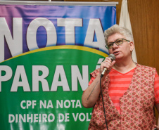 O Governo do Estado entrega os três principais prêmios do sorteio de fevereiro do programa Nota Paraná.  A solenidade de premiação acontece na Secretaria de Estado da Fazenda, em Curitiba nesta quinta-feira (21).   Curitiba, 21/03/2019 -  Foto: Geraldo Bubniak/ANPr