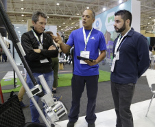 A Sanepar apresenta seus projetos de pesquisa no Congresso Mundial Smart City, em Curitiba, nesta quinta e sexta-feira (21 e 22/3). No estande da Companhia de Saneamento do Paraná os participantes podem conhecer as tecnologias aplicadas em campo pela empresa.  -  Curitiba, 21/03/2019  -  Foto: Divulgação Sanepar