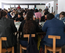 O Museu Oscar Niemeyer recebeu nesta quarta-feira (27) cerca de 170 professores de artes dos ensinos público e privado, além de alunos de licenciatura em artes, para a primeira edição do ano do programa mensal MON para Educadores.  -  Curitiba, 27/03/2019  -  Foto: Divulgação MON