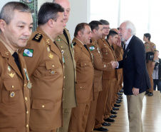 Batalhão da Policia Ambiental comemora 62 anos, vice governador Darci Piana recebe medalha do mérito ambiental.
Foto Gilson Abreu/ANPr