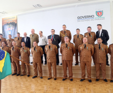 Batalhão da Policia Ambiental comemora 62 anos, vice governador Darci Piana recebe medalha do mérito ambiental.
Foto Gilson Abreu/ANPr