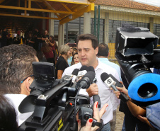 Governador Carlos Massa Ratinho Júnior inaugura em Guarapuava a nova sede do Colégio Estadual Leni Marlene Jacob  -  Guarapuava, 04/04/2019  -  Foto: Jaelson Lucas/ANPr