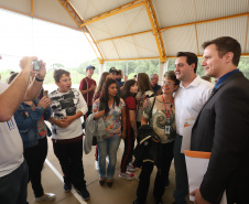 Governador Carlos Massa Ratinho Júnior inaugura em Guarapuava a nova sede do Colégio Estadual Leni Marlene Jacob  -  Guarapuava, 04/04/2019  -  Foto: Rodrigo Felix Leal/ANPr