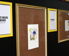 "Voz", exposição no Centro Juvenil de Artes Plásticas(CJAP).Curitiba, 08 de abril de 2019.Foto: Kraw Penas