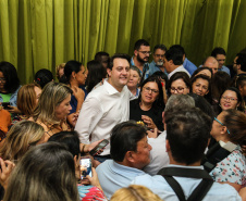 O governador Carlos Massa Ratinho Junior  assina ordem de serviço para construção de Escola em Mauá da Serra nesta quarta-feira (10).  Londrina, 10/04/2019 -  Foto: Geraldo Bubniak/ANPr