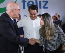 O governador Carlos Massa Ratinho Junior e o ministro da Cidadania, Osmar Terra, lançam o programa Criança Feliz . Curitiba, 18/04/2019 - Foto: Rodrigo Felix Leal/ANPr