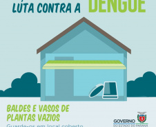 A Secretaria da Saúde do Paraná lançou nesta terça-feira (23) uma campanha digital com orientações sobre medidas preventivas para o combate à dengue. O mote é Faça a sua parte na luta contra a dengue. Foto:SESA