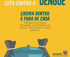 A Secretaria da Saúde do Paraná lançou nesta terça-feira (23) uma campanha digital com orientações sobre medidas preventivas para o combate à dengue. O mote é Faça a sua parte na luta contra a dengue. Foto:SESA