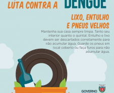 A Secretaria da Saúde do Paraná lançou nesta terça-feira (23) uma campanha digital com orientações sobre medidas preventivas para o combate à dengue. O mote é Faça a sua parte na luta contra a dengue. Foto:SESA