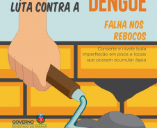 A Secretaria da Saúde do Paraná lançou nesta terça-feira (23) uma campanha digital com orientações sobre medidas preventivas para o combate à dengue. O mote é Faça a sua parte na luta contra a dengue. Foto:SESA