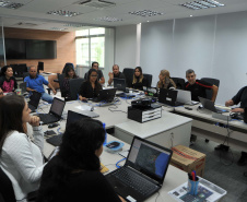 Técnicos discutem rota de circulação do vírus da febre amarela. Foto: SESA