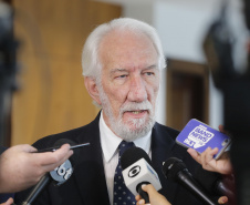Coletiva de imprensa com o vice-governador Darci Piana.  -  29/04/2019  -  Foto: Arnaldo Alves/ANPr