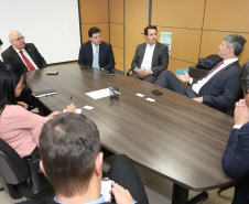 Governador Carlos Massa Ratinho Junior durante reunião com o ministro dos Transportes, Valter Casimiro Silveira  -  Brasília, 29/04/2019  -  Foto: Rodrigo Félix Leal/ANPr