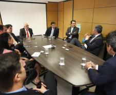 Governador Carlos Massa Ratinho Junior durante reunião com o ministro dos Transportes, Valter Casimiro Silveira  -  Brasília, 29/04/2019  -  Foto: Rodrigo Félix Leal/ANPr