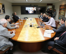 Reunião entre a secretaria do Planejamento e BRDE. Foto: José Fernando Ogura. 09/05/2019