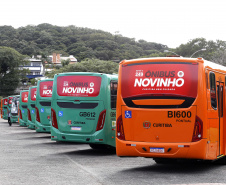 O governador Carlos Massa Ratinho Junior destina recursos para subsidiar o transporte coletivo de Curitiba. Participaram da solenidade: prefeito de Curitiba, Rafael Greca de Macedo; secretário de Desenvolvimento Urbano, João Carlos Ortega; presidente da Comec, Gilson dos Santos; entre outros.Curitiba, 09-05-19.Foto: Arnaldo Alves / ANPr.