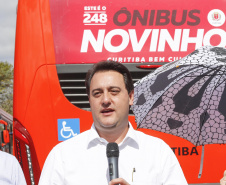 O governador Carlos Massa Ratinho Junior destina recursos para subsidiar o transporte coletivo de Curitiba. Participaram da solenidade: prefeito de Curitiba, Rafael Greca de Macedo; secretário de Desenvolvimento Urbano, João Carlos Ortega; presidente da Comec, Gilson dos Santos; entre outros.Curitiba, 09-05-19.Foto: Arnaldo Alves / ANPr.