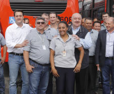 O governador Carlos Massa Ratinho Junior destina recursos para subsidiar o transporte coletivo de Curitiba. Participaram da solenidade: prefeito de Curitiba, Rafael Greca de Macedo; secretário de Desenvolvimento Urbano, João Carlos Ortega; presidente da Comec, Gilson dos Santos; entre outros.Curitiba, 09-05-19.Foto: Arnaldo Alves / ANPr.