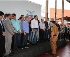 O governador Carlos Massa Ratinho Junior lança o programa Escola Segura. Foz do Iguaçu, 09/05/2019 - Foto: Geraldo Bubniak/ANPr