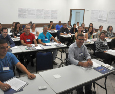 Fomento Paraná prepara nova turma de agentes de crédito A fase presencial do treinamento acontece nas instalações do Centro de Capacitação do Sebrae-PR em Curitiba. Foto: Divulgação/Fomento Paraná