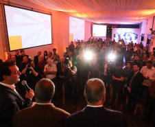 A TV Paraná Turismo foi lançada nesta segunda-feira (13), no Canal da Música, em Curitiba, sede da emissora, com a presença do governador Carlos Massa Ratinho Junior. A estreia da grade será nesta terça-feira, às 20 horas, com o programa AgroTur, dedicado ao turismo rural.. Curitiba,13/05/2019 Foto: Rodrigo Felix Leal/ ANPr