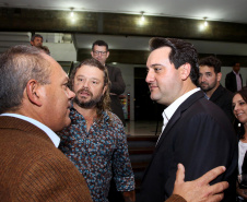 A TV Paraná Turismo foi lançada nesta segunda-feira (13), no Canal da Música, em Curitiba, sede da emissora, com a presença do governador Carlos Massa Ratinho Junior. A estreia da grade será nesta terça-feira, às 20 horas, com o programa AgroTur, dedicado ao turismo rural.. Curitiba,13/05/2019 Foto:Jaelson Lucas / ANPr
