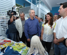  O governador Carlos Massa Ratinho Junior também inaugurou nesta quinta-feira (16) o CMEI José Prestes Neto, no Jardim Alvorada, em Maringá. O prédio de 3 mil metros quadrados tem capacidade para até 500 alunos do berçário ao 5° ano.Foto Rodrigo Felix Leal/ANPr