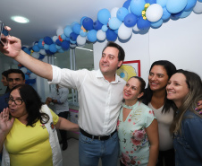  O governador Carlos Massa Ratinho Junior também inaugurou nesta quinta-feira (16) o CMEI José Prestes Neto, no Jardim Alvorada, em Maringá. O prédio de 3 mil metros quadrados tem capacidade para até 500 alunos do berçário ao 5° ano.Foto Rodrigo Felix Leal/ANPr